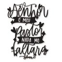 Ver imagem 1 de O Senhor é meu pastor Salmo 23 60x40cm LETTERING em Madeira MDF Parede