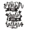 O Senhor é meu pastor Salmo 23 60x40cm LETTERING em Madeira MDF Parede - 1