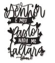 Ver imagem 1 de O Senhor é meu pastor Salmo 23 60x40cm LETTERING em Madeira MDF Parede