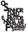 Ver imagem 1 de O Senhor é meu pastor Salmo 23 Minimalista 40x32cm LETTERING MDF Parede