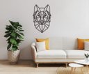 Ver imagem 4 de Lobo Geométrico Poligonal 60x38cm em Madeira MDF Aplique de Parede GOT Stark