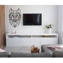 Ver imagem 3 de Lobo Geométrico Poligonal 60x38cm em Madeira MDF Aplique de Parede GOT Stark