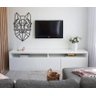 Lobo Geométrico Poligonal 60x38cm em Madeira MDF Aplique de Parede GOT Stark - 3