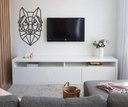 Ver imagem 3 de Lobo Geométrico Poligonal 60x38cm em Madeira MDF Aplique de Parede GOT Stark
