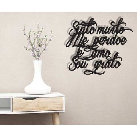 Ho Oponopono 40x33cm em Madeira Mdf Aplique Parede