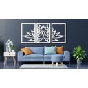 Ver imagem 1 de Flor de Lótus em Trio 134x61cm em Madeira MDF Aplique de Parede - Branco