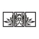 Ver imagem 2 de Flor de Lótus em Trio 134x61cm em Madeira MDF Aplique de Parede - Branco