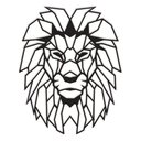 Ver imagem 1 de Leão Geométrico Poligonal Face 60x48cm em Madeira MDF Aplique de Parede