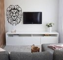 Ver imagem 2 de Leão Geométrico Poligonal Face 60x48cm em Madeira MDF Aplique de Parede