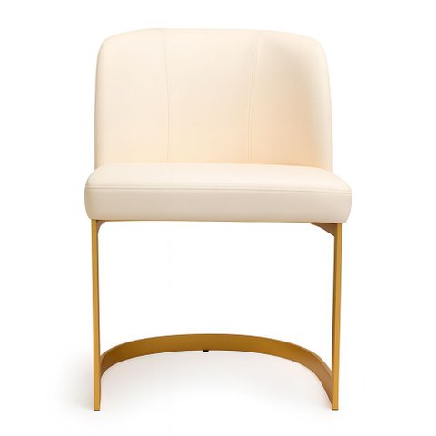 Cadeira Luna para Sala de Jantar Courino Off White - Sallar Home