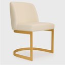 Ver imagem 2 de Cadeira Luna para Sala de Jantar Courino Off White - Sallar Home