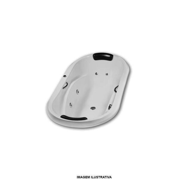 Banheira de Hidromassagem Atenas Dupla 1,83x1,00x0,43 Acrilico-Completa+Base+Aquecedor - 1