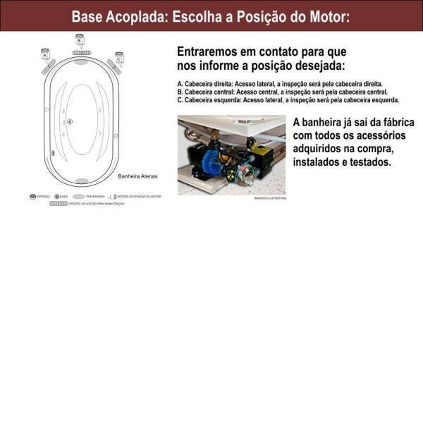 Banheira de Hidromassagem Atenas Dupla 1,83x1,00x0,43 Acrilico-Completa+Base+Aquecedor - 4