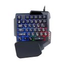 Ver imagem 3 de Teclado Gamer Rgb Uma Mão Semi Mecânico Jogos Usb