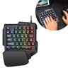 Teclado Gamer Rgb Uma Mão Semi Mecânico Jogos Usb - 1