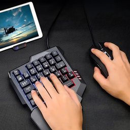 Teclado Gamer Rgb Uma Mão Semi Mecânico Jogos Usb - 4