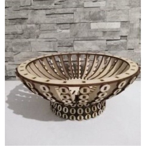 Cesta de Fruta Corte À Laser em Mdf
