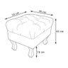 Kit 02 Puff Retro Luiz XV com Baú Suede Marrom 50 Escritório - 6