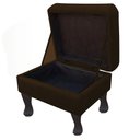 Ver imagem 5 de Kit 02 Puff Retro Luiz XV com Baú Suede Marrom 50 Escritório