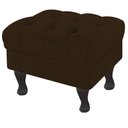 Ver imagem 2 de Kit 02 Puff Retro Luiz XV com Baú Suede Marrom 50 Escritório