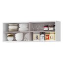 Ver imagem 2 de Armario Aereo 120 Cm 2 Portas Vidro Glor Agl02 Branco Neve Mxm