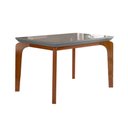 Ver imagem 6 de Conjunto: Mesa Sala Jantar Londrina Tampo Madeirado c/ Vidro 120cm + 4 Cadeiras Londrina Imbuia/