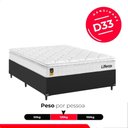 Ver imagem 5 de Cama Box Viúva Couro Preto + Colchão Life D33 Pillow Top Branco - 61x128x188cm - e-Shop Casa