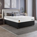 Ver imagem 6 de Cama Box Viúva Couro Preto + Colchão Life D33 Pillow Top Branco - 61x128x188cm - e-Shop Casa
