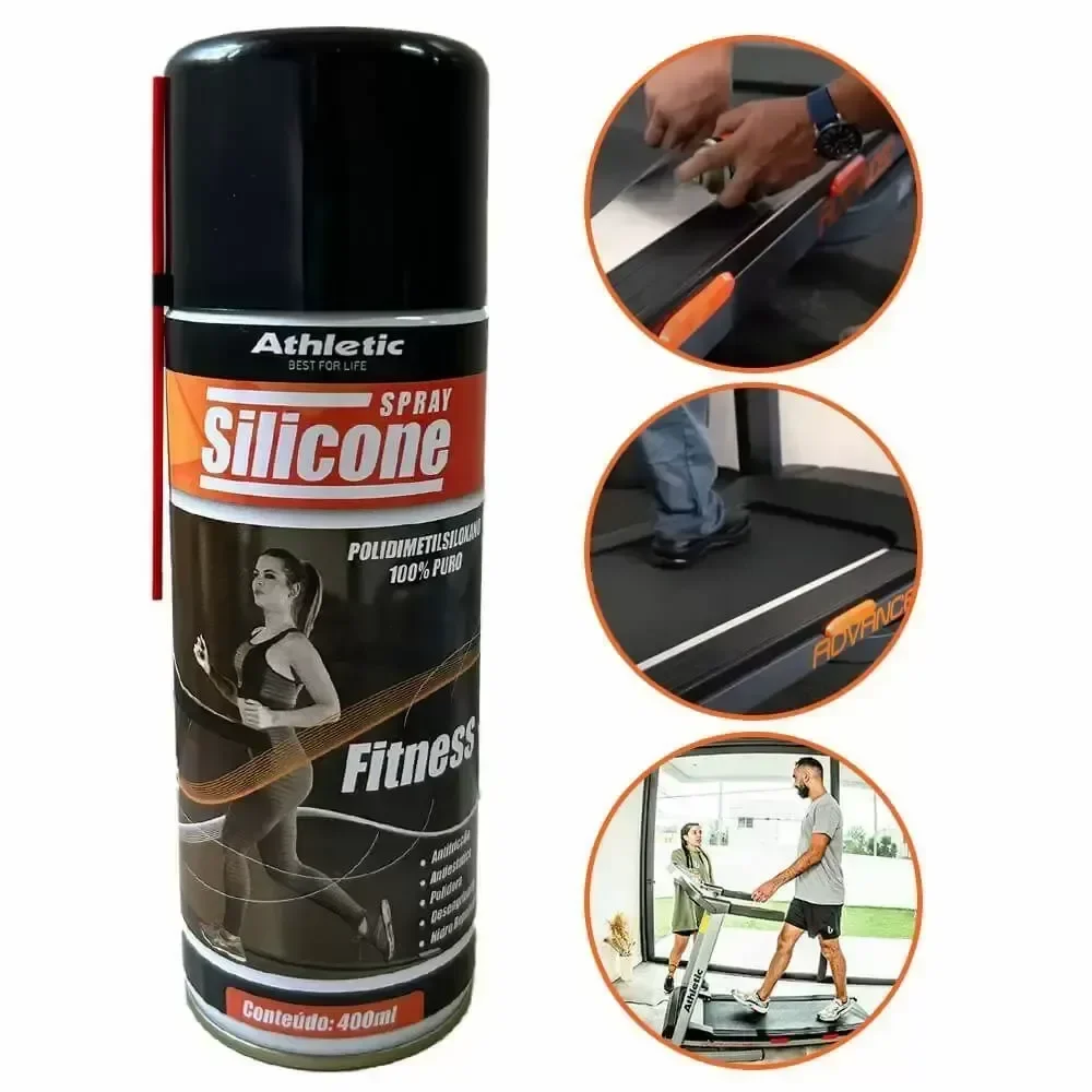 Silicone Spray Athletic 400ml para Esteiras e Equipamentos