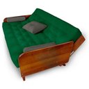 Ver imagem 4 de Sofá Cama Paris Sarja Verde Bandeira Madeira Nobre Cor Imbuia