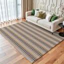 Ver imagem 3 de Tapete Sala Quarto Elegante 2,00m X 1,40m Antiderrapante Moderno Rústico Decorativo Aconchegante