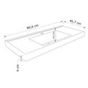 Ver mais imagens de Gabinete para Banheiro com Cuba Embutida 100% MDF Suspenso 79,6cm Vittare Carvalho/Nude