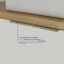 Ver imagem 5 de Gabinete para Banheiro com Cuba Embutida 100% MDF Suspenso 79,6cm Vittare Carvalho/Nude