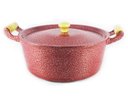 Ver imagem 2 de Caçarola Panela Reta Craqueada De Alumínio Alça Madeira 22cm DIVIFORTE