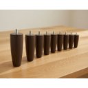 Ver imagem 3 de Kit para Cama Box com 6 Pés Cônico Marrom Altura 12cm