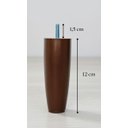 Ver imagem 1 de Kit para Cama Box com 6 Pés Cônico Marrom Altura 12cm