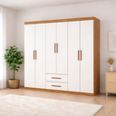 Ver imagem 1 de Guarda Roupa com 6 Portas 2 Gavetas Platinum -grand Line
