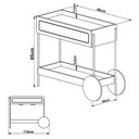 Ver imagem 5 de Carrinho Bar com Porta Taças Industrial Indy A03 Hanover Dourado - Lyam Decor