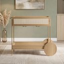 Ver imagem 2 de Carrinho Bar com Porta Taças Industrial Indy A03 Hanover Dourado - Lyam Decor