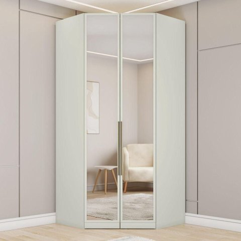 Canto Closet Bellagio 3 Gavetas 4 Prateleiras MDF-MDP 109.5cm Bege