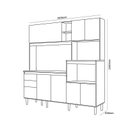 Ver imagem 4 de Cozinha Compacta Piatã 7 Portas 3 Gavetas 100% Mdf - Carvalho Nature/ripado