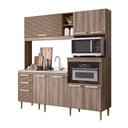Ver imagem 1 de Cozinha Compacta Piatã 7 Portas 3 Gavetas 100% Mdf - Carvalho Nature/ripado
