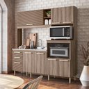 Ver imagem 3 de Cozinha Compacta Piatã 7 Portas 3 Gavetas 100% Mdf - Carvalho Nature/ripado