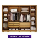 Ver imagem 5 de Guarda Roupa Casal Urban 6 Portas com Cômoda Rubi 4 Gavetas Cinamomo Off White - Leifer