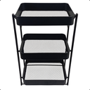 Ver imagem 5 de Carrinho Organizador Multiuso 3 Prateleiras Metal Rodinhas