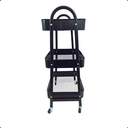 Ver imagem 6 de Carrinho Organizador Multiuso 3 Prateleiras Metal Rodinhas