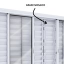 Ver imagem 6 de Janela Veneziana Aço Grade Mosaico 6 Folhas Vidro Liso 100x150cm Branco Lucasa Facilita