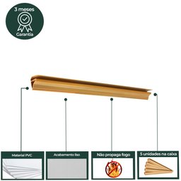Rodateto Pvc 8mmx38mmx3,00m 5 Un Azn - Cerejeira - 7