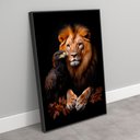 Ver imagem 2 de Quadro Decorativo Leão e a Águia Folhas de Outono Sala Quarto Casa Escritório