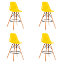 Ver imagem 1 de Banqueta Alta Charles Eames Eiffel 133bpp Cor:amarelo;quantidade:4